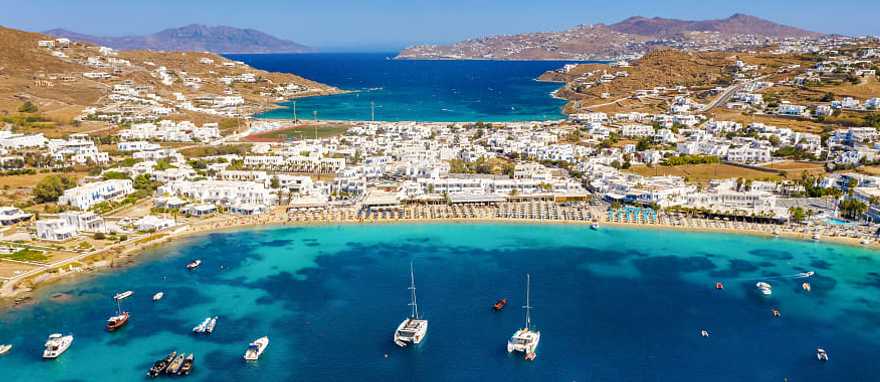 View of Mykonos Island in Greece View of Mykonos Island in Greece