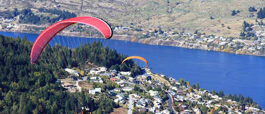 Amazing aerial view of Queenstown, New Zealand