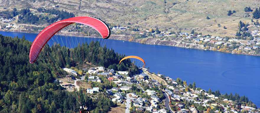 Amazing aerial view of Queenstown, New Zealand
