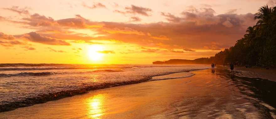 Marino Ballena National Park at sunset in Costa Rica
