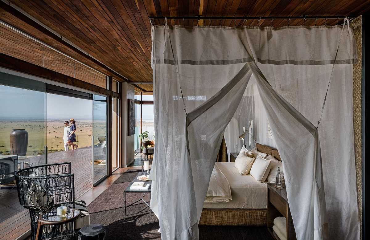 Luxury accommodation in the Serengeti at Hillside suite at Singita Sasakwa Lodge