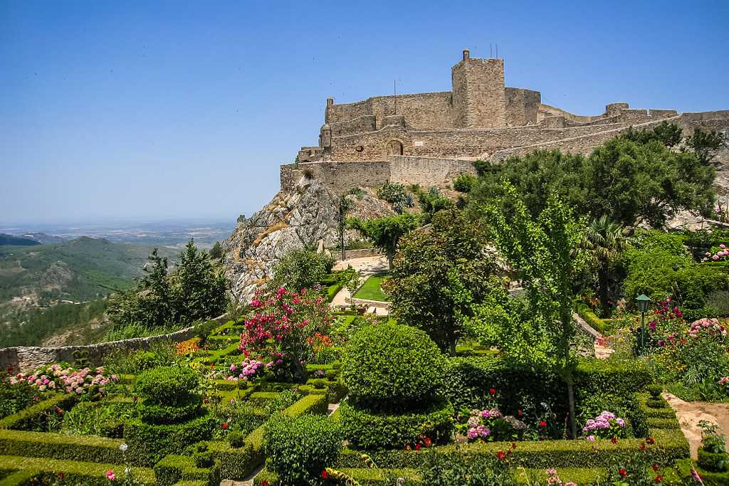 Medieval Castelo de Marvão and gardens in Marvão, Portugal