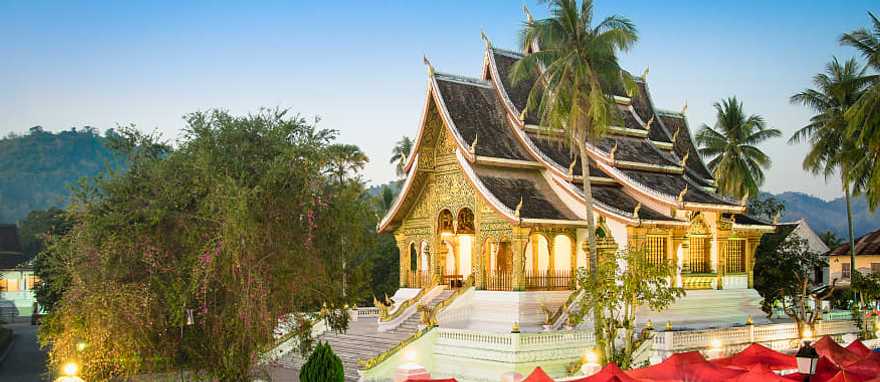 The ancient temple of Wat Xieng Thong in Laos The ancient temple of Wat Xieng Thong in Laos