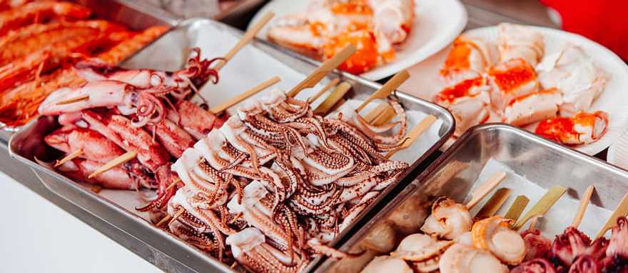 The Tsukiji Fish Market in Tokyo, Japan