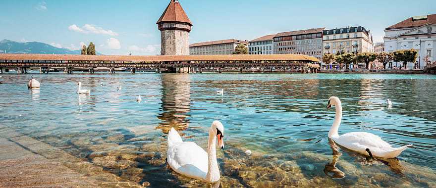 Chapel Bridge in Lucerne, Switzerland. Chapel Bridge in Lucerne, Switzerland.
