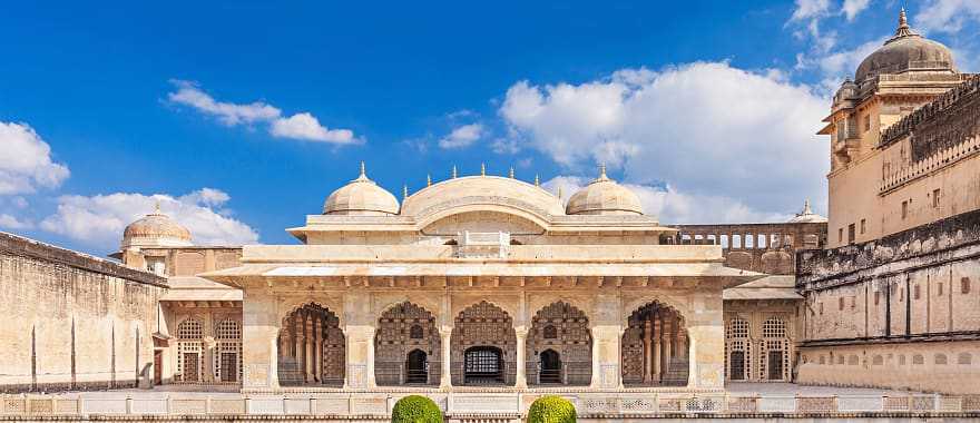 Gardens in Amber Fort near Jaipur, India