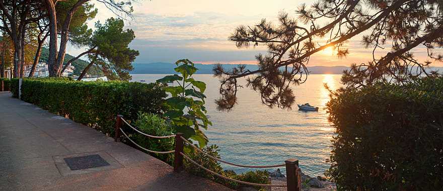 Romantic sunset at a village in Croatia. Romantic sunset at a village in Croatia.