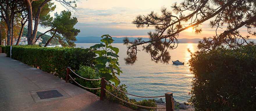 Romantic sunset at a village in Croatia. Romantic sunset at a village in Croatia.