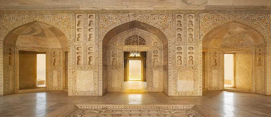 Inside the Red Fort in Delhi, India