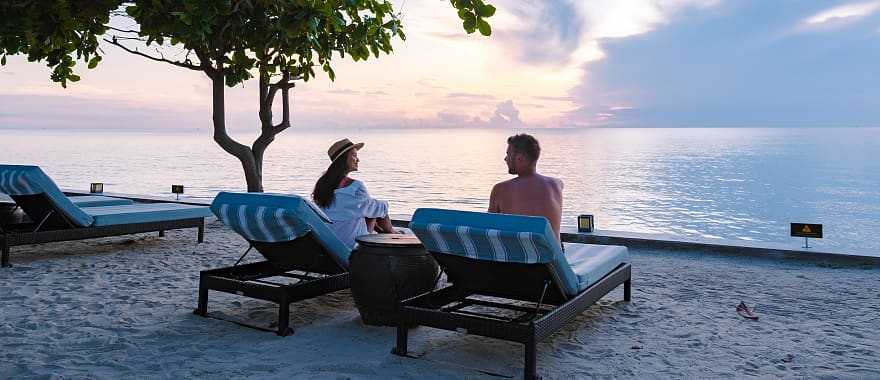 Couple at Hua Hin Beach in Thailand