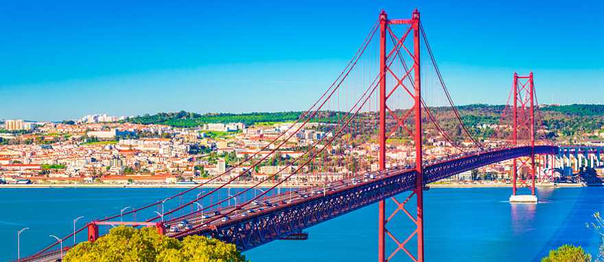 The 25th April bridge in Lisbon, Portugal