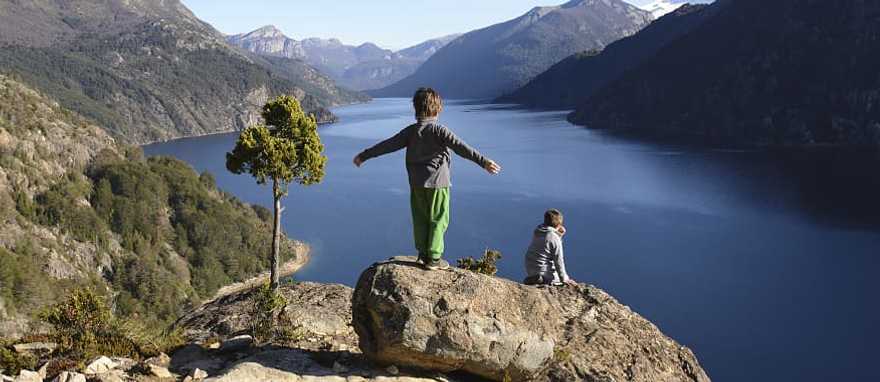 Children in the Lake District, Bariloche, Argentina
