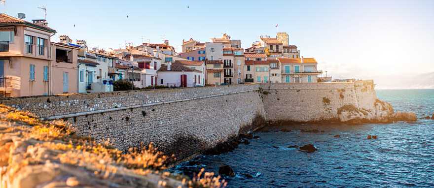 Coastal village and fortification of Antibes on the French Riviera in France.