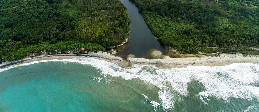 Secluded beach in Tayrona National Park, Colombia.