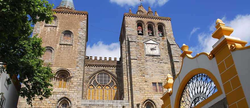 Cathedral in the ancient city of Evora in Portugal