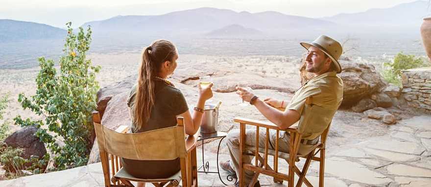 Couple on Luxury African vacation in Kenya Couple on Luxury African vacation in Kenya