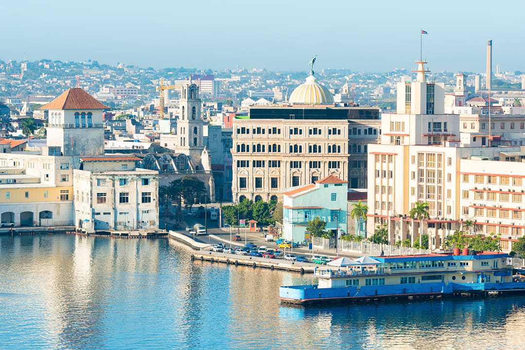 View of Port and Old Havana, Cuba.