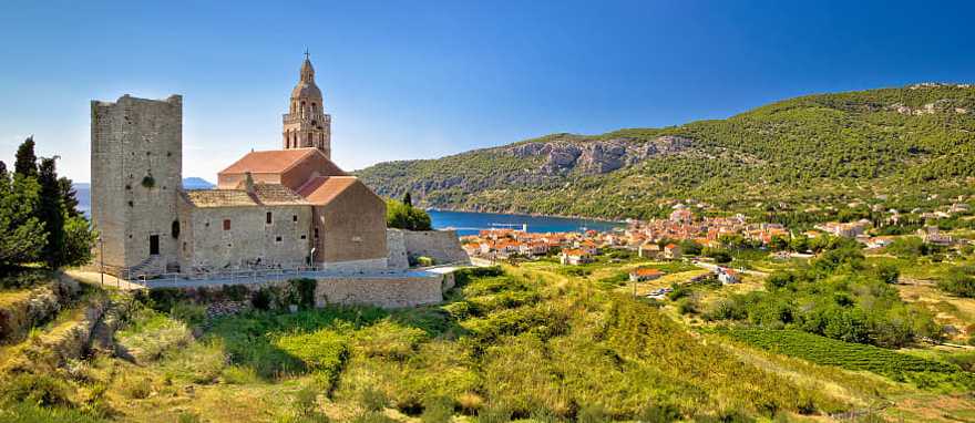 Komiza on Vis Island, Croatia The town of Komiza on Vis Island