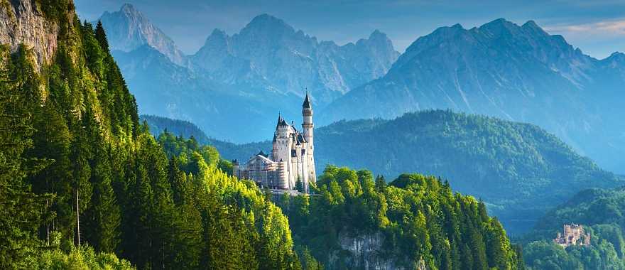 Neuschwanstein Castle in the Bavarian Alps, Germany