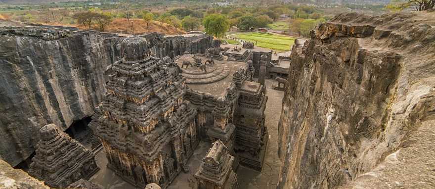 Kailas temple in the Ellora caves complex, India