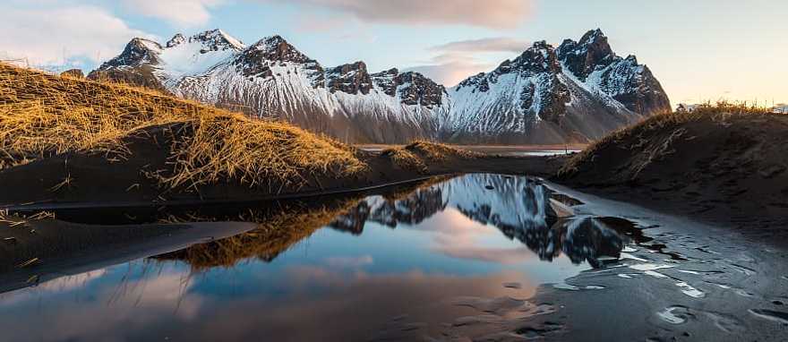Vesturhorn Mountain in Iceland