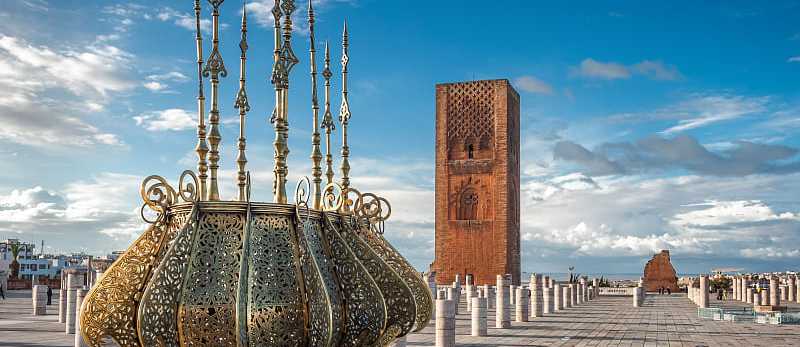 Traditional golden decorations with the emblem of Morocco Traditional golden decorations with the emblem of Morocco