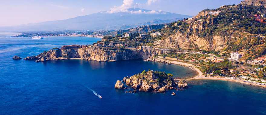 Beaches in Taormina, Italy