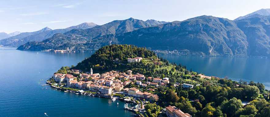 Aerial view of Lake Como, Italy Aerial view of Lake Como, Italy