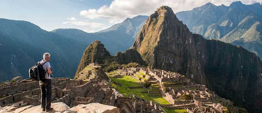 The great Inca ruins of Machu Picchu in Peru The great Inca ruins of Machu Picchu in Peru