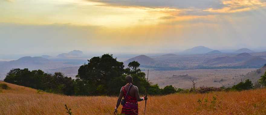 Maasai guide in Chyulu Hills, Kenya Maasai guide in Chyulu Hills, Kenya
