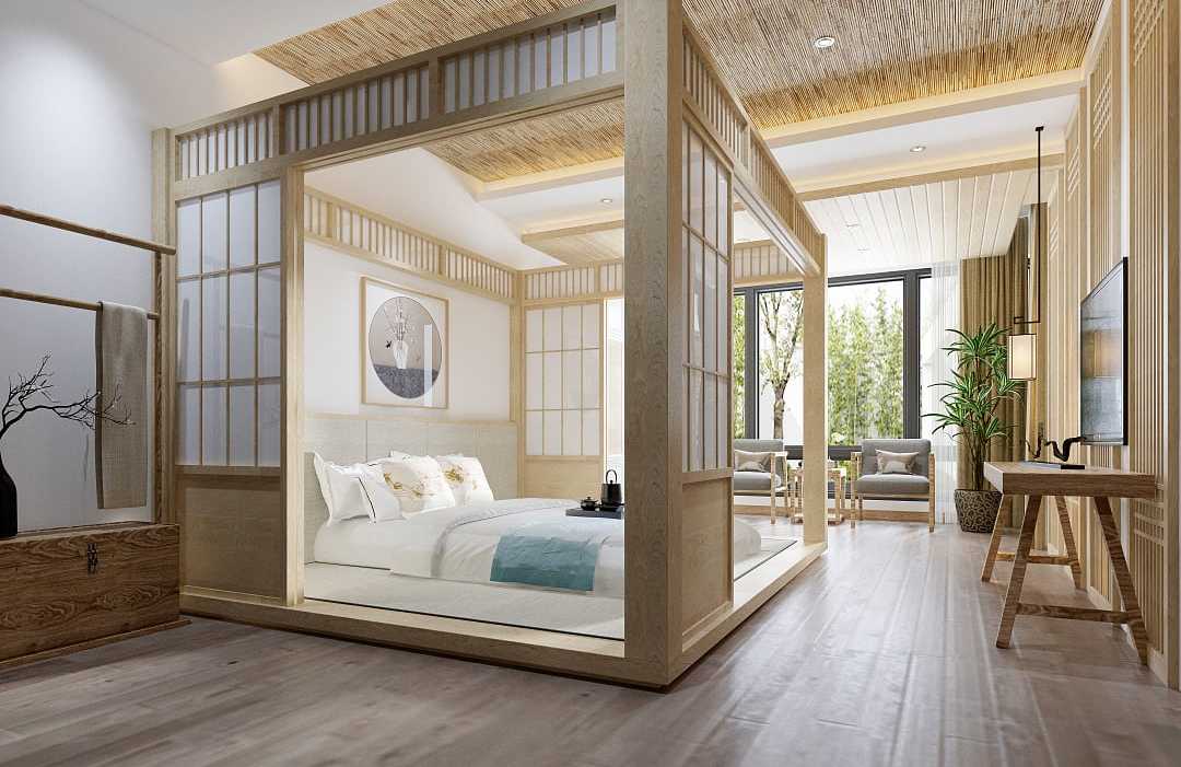 Luxury hotel room in Japan.