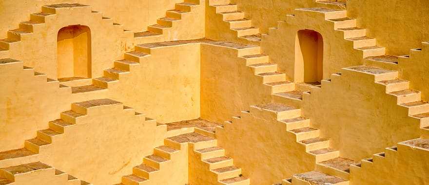 Pannaa Meena ka Kund step well near Amber Fort in Jaipur, India