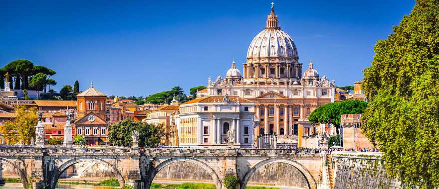 St. Angelo Bridge in Rome, Italy