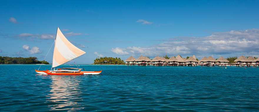 Sailing around Bora Bora in French Polynesia