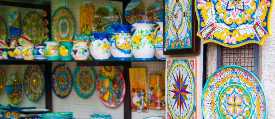 Ceramic shop in Positano, Amalfi Coast, Italy