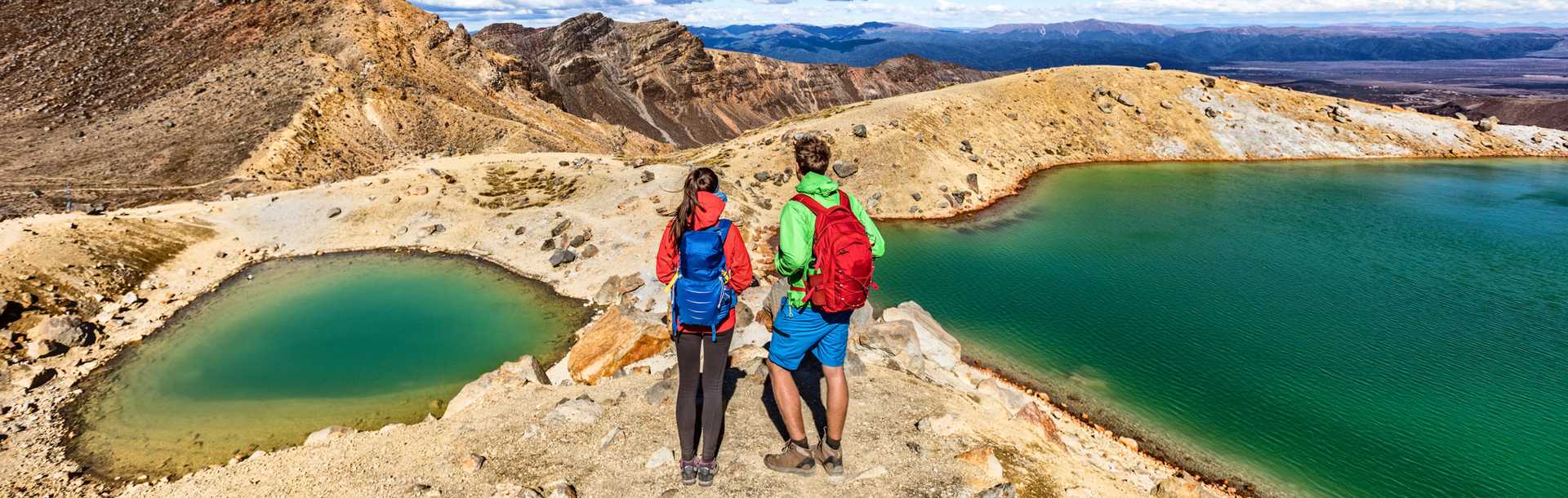 Alpine Crossing in Tongariro National Park in New Zealand.