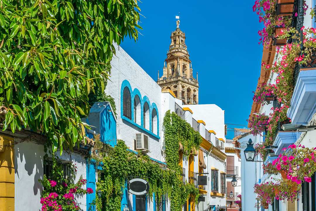 Colorful street in Cordoba, Spain