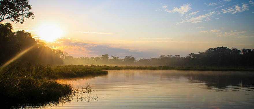 Amazon river in Puerto Maldonado, Peru.