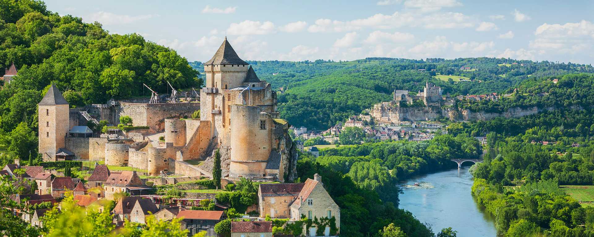 View of Castelnaud la Chapelle, France