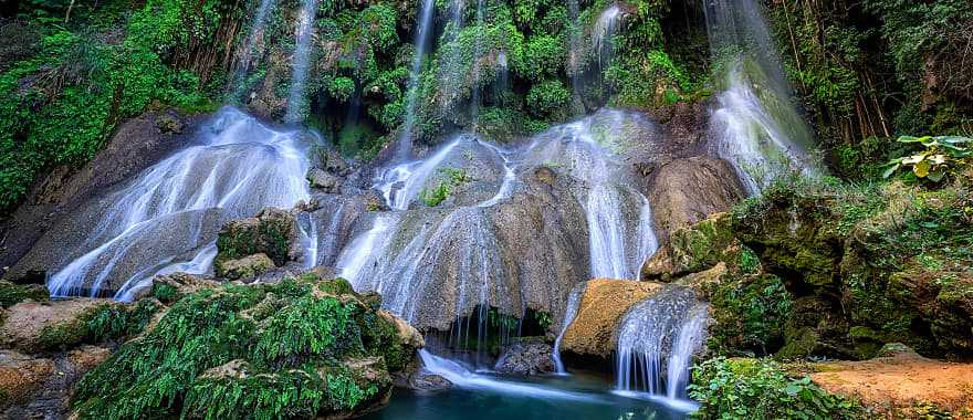 El Nicho waterfall in the Escambray Mountains between Trinidad and Cienfuegos, Cuba