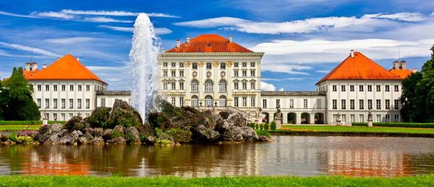 Nymphenburg Palace in  Munich's western district Neuhausen-Nymphenburg, Bavaria, Germany