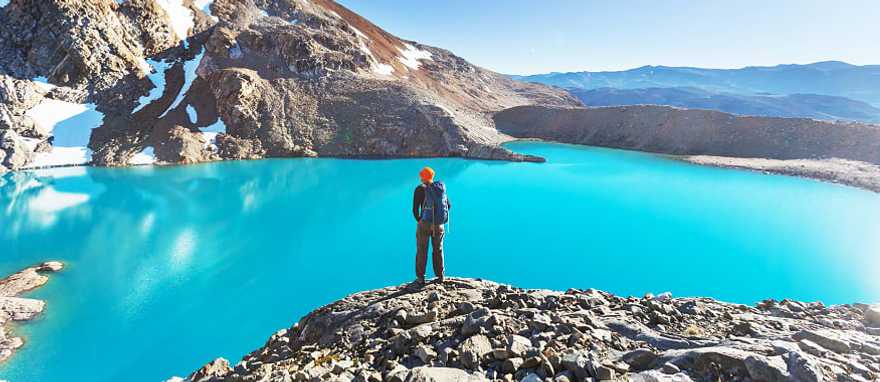Hiker in Patagonia, Argentina