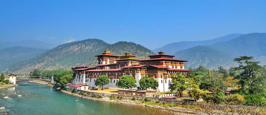 View of Punakha Dzong Monastery, Bhutan