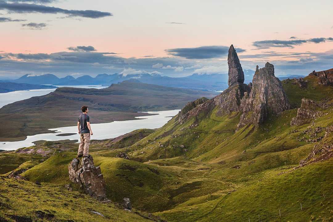 Hikaer at Old Man of Storr on Isle of Skye, Scotland