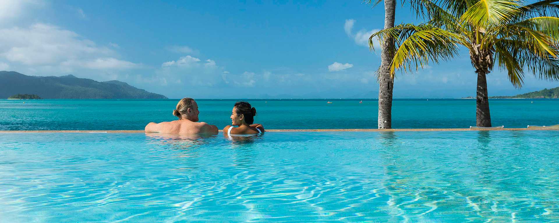 Honeymoon couple on Hayman Island, Whitsundays, Australia