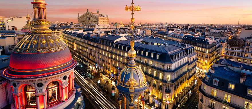 View of Paris at night