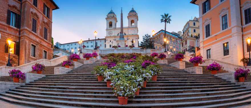 The Spanish Steps in Rome, Italy.