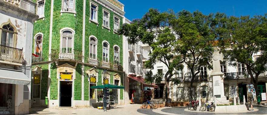 Praca Luis de Camoes square in Lagos Portugal Algarve Region 