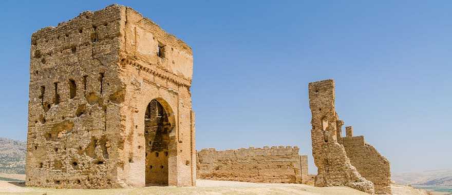 Ruins of ancient Merenid tombs in Fez, Morocco