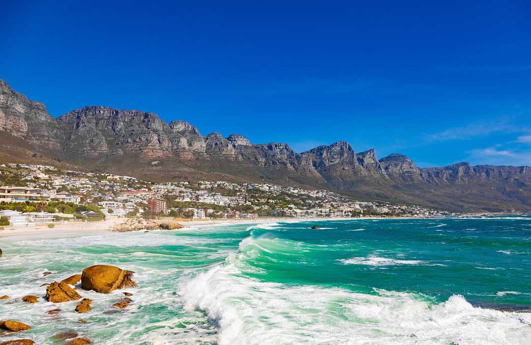 Camps Bay beach in Cape Town, South Africa